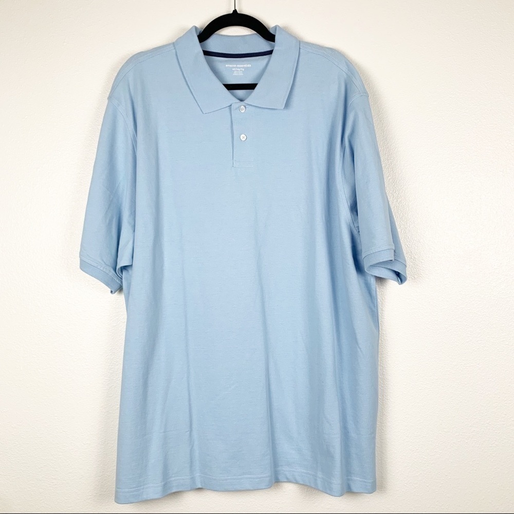 AMAZON‎ Essentials Blue Short Sleeve Polo XXL